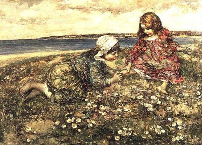 Samler Primroser av Edward Atkinson Hornel
