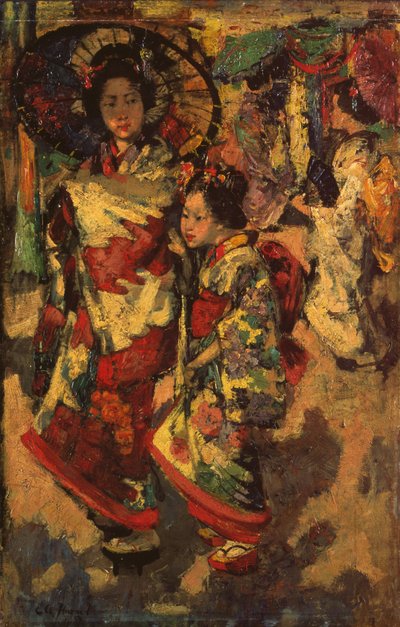 To Geisha-jenter av Edward Atkinson Hornel