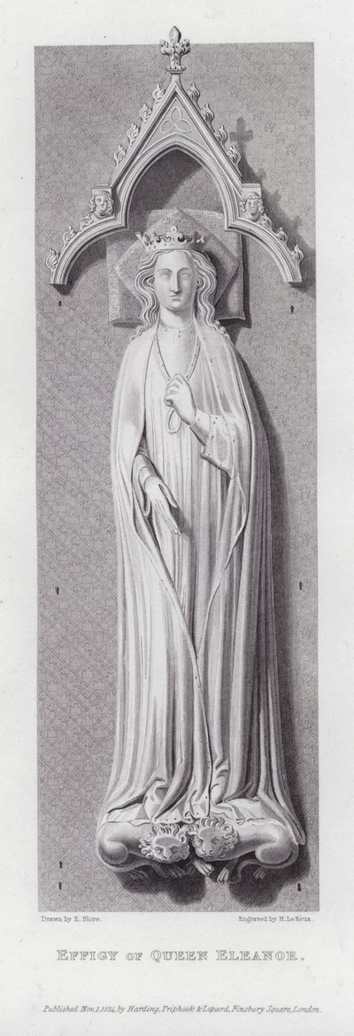 Bilde av dronning Eleanor (gravering) av Edward Blore