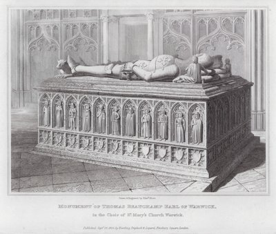 Monument til Thomas Beauchamp Earl of Warwick, i koret til St Mary