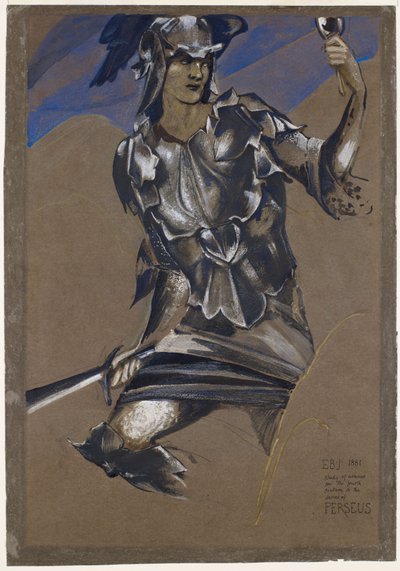 The Perseus Series - Study of Perseus in Armor for The Finding of Medusa av Edward Burne-Jones