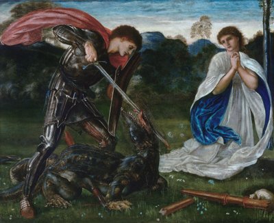 Kampen: St. Georg dreper dragen VI av Edward Burne-Jones