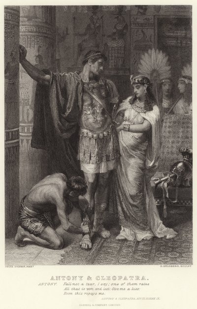 Antony og Cleopatra, Antony og Cleopatra, akt III, scene IX av Edward Burne Jones