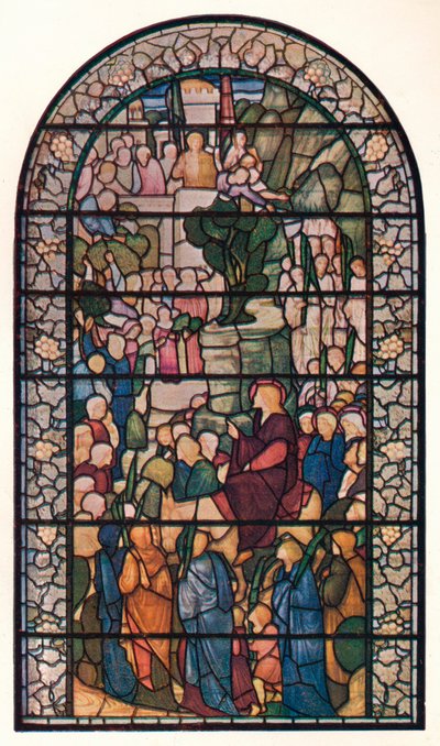 Christs Entry Into Jerusalem, Vindu i St. Peters kirke, Vere Street, London, c1883 av Edward Burne Jones