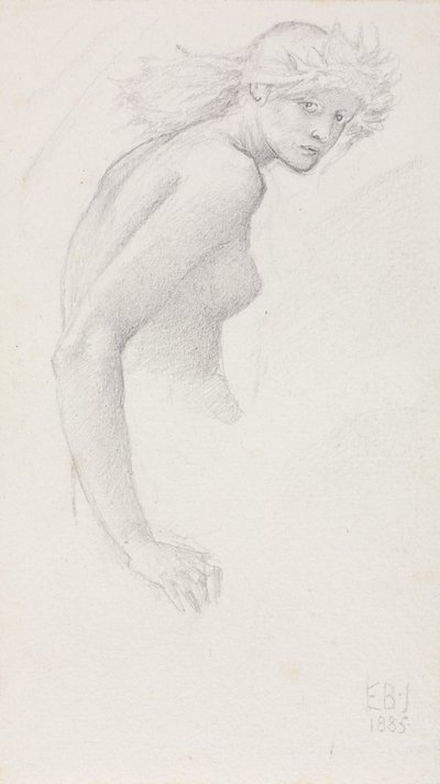 Studie av en kvinneskikkelse, 1885. av Edward Burne Jones