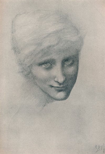 Studie av havfruen, i havets dyp, 1886 av Edward Burne Jones