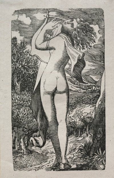 Bacchante eller The Player on The Lyre, 1829. av Edward Calvert