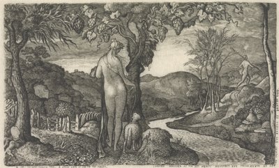 The Bride, 1828 (linjegravering) av Edward Calvert
