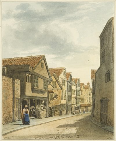 Castle Mill Street (blyant og akvarell på papir) av Edward Cashin