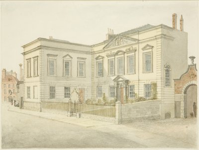 Bristol City Library, King Street (blyant og akvarell på papir) av Edward Cashin
