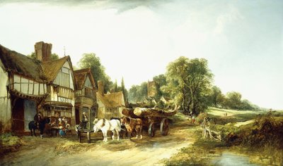 Tømmervognen, 1845 av Edward Charles Williams