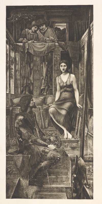 Kong Cophetua og tiggerpiken (gravering) av Edward Coley (after) Burne Jones