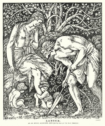Arbeid (lito) av Edward Coley (after) Burne-Jones