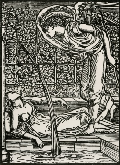 Amors første syn på psyken av Edward Coley (after) Burne Jones