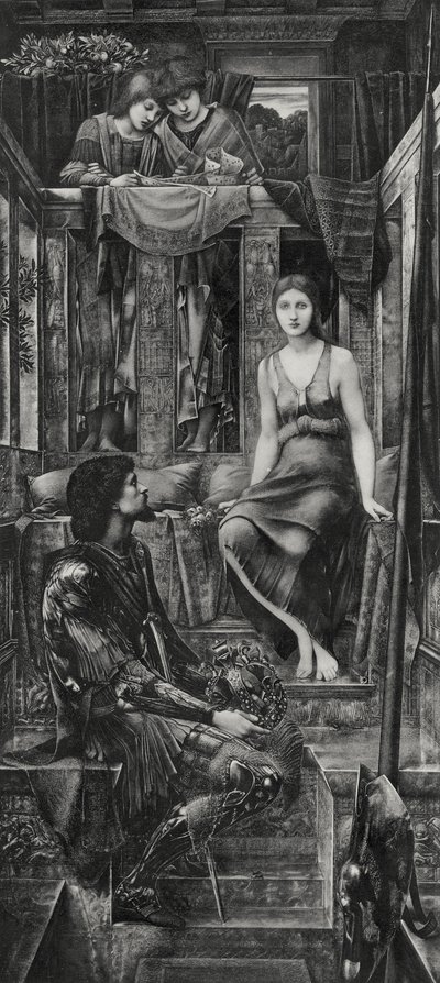 Kong Cophetua og tiggerpiken av Edward Coley (after) Burne Jones