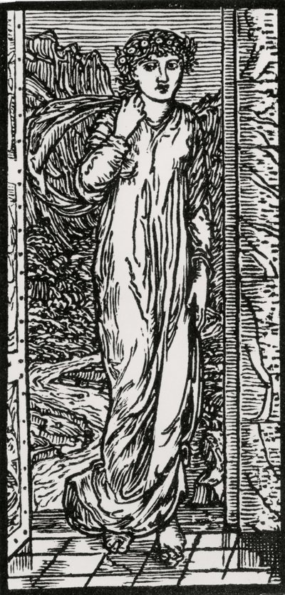Psyke i hagen av Edward Coley (after) Burne Jones
