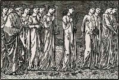 Prosesjonen til bakken av Edward Coley (after) Burne Jones