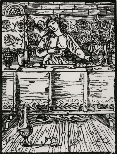 Sangen mens hun spiser av Edward Coley (after) Burne Jones