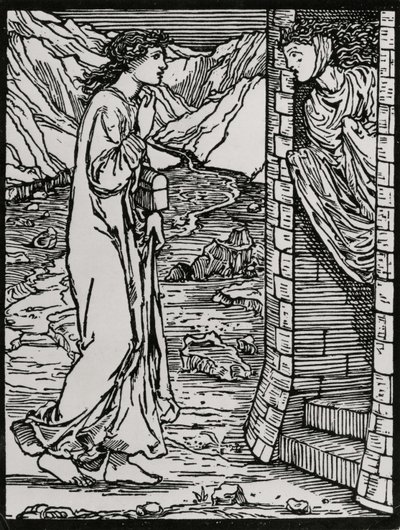 Det talende tårnet av Edward Coley (after) Burne Jones