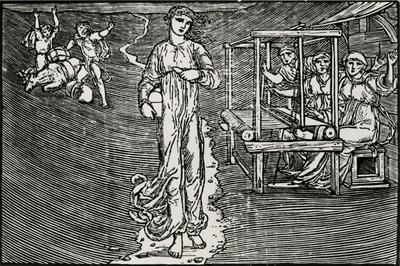 De vevende kvinner av Edward Coley (after) Burne Jones