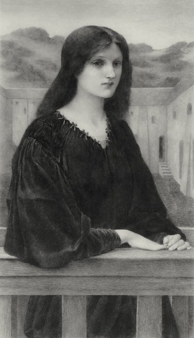 Stille kveld av Edward Coley (after) Burne Jones