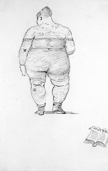 A Bathing Beauty (blyant på papir) (se også 356948) av Edward Coley Burne Jones