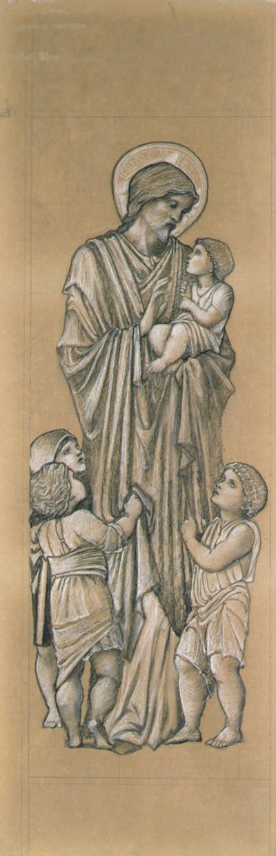Kristus velsigner de små barna av Edward Coley Burne Jones