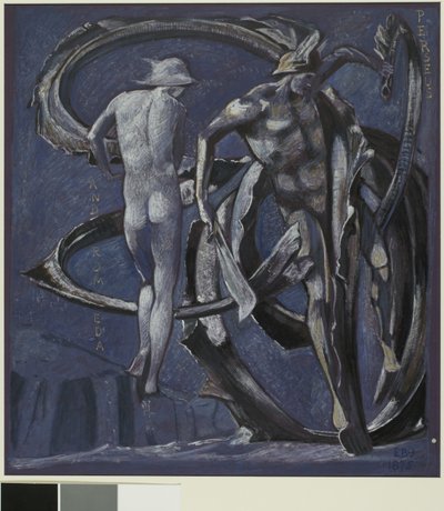 Perseus og Andromeda, studie for The Doom Fulfilled av Edward Coley Burne Jones