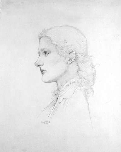 Portrett av Lucy Merrill av Edward Coley Burne Jones