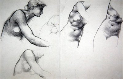 The Tree of Forgiveness - Studie for figuren Phyllis, ca. 1882 (blyant på papir) av Edward Coley Burne Jones