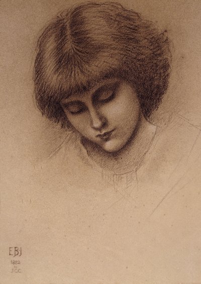 En studie for "King Cophetua and the Beggar Maid", av Edward Burne Jones