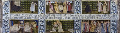 Beauty and the Beast-flisepanel, Morris, Marshall, Faulkner & Co., ca. 1867 av Edward Burne Jones