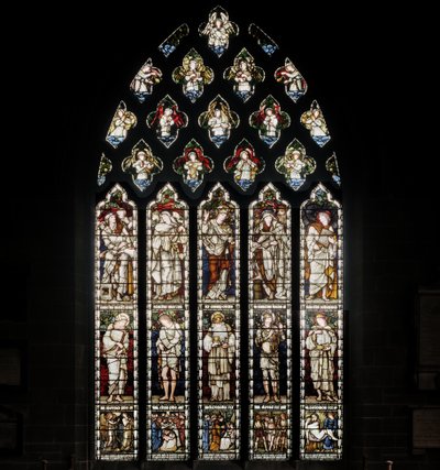 Birmingham, St Martin In The Bull Ring, Morris & Co., Edward Burne-Jones, Overall Window, 1876 av Edward Burne Jones