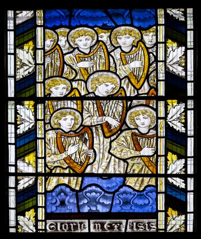 Cambridge, All Saints, Morris Marshall & Faulkner & Co, Edward Burne-Jones, Gloria In Excelsis, 1866 av Edward Burne Jones