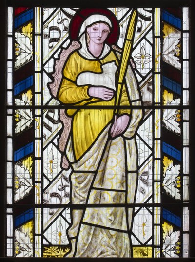 Cambridge, All Saints, Morris Marshall & Faulkner & Co, Edward Burne-Jones, St Agnes, 1866 av Edward Burne Jones