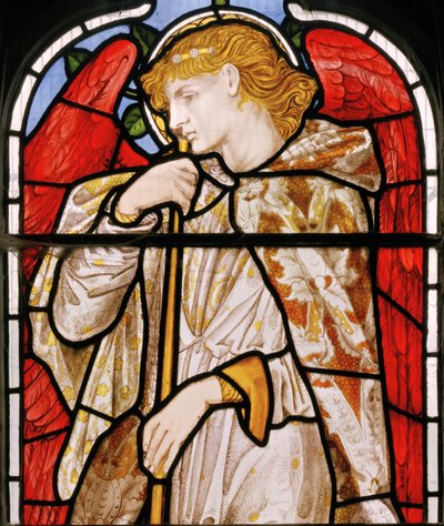 Cheddleton, Morris, Marshall, Faulkner & Co, Edward Burne-Jones, Trumpeting Angel, 1869 av Edward Burne Jones