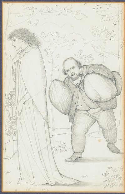 Dante Gabriel Rossetti bringer puter til Jane Morris av Edward Burne Jones