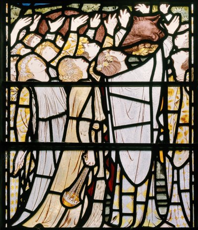 Elijah and the Priests of Baal, detalj, 1863 (farget glass) av Edward Burne Jones