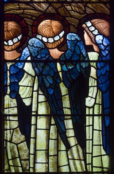 Harwarden, St Deiniol, Morris & Co., Edward Burne-Jones, Angels, The Nativity, 1898 av Edward Burne Jones