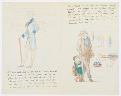 Brev til kunstnerens barnebarn Angela Thirkell (blyant på papir) av Edward Burne Jones