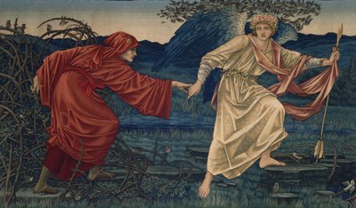 Elsker å lede Pilgrimen, Tapestry, 1909 av Edward Burne Jones