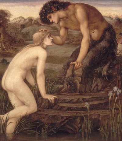 Pan and Psyche, 1870-tallet av Edward Burne Jones