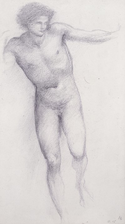 Perseus - Rock of Doom (kritt på papir) av Edward Burne Jones