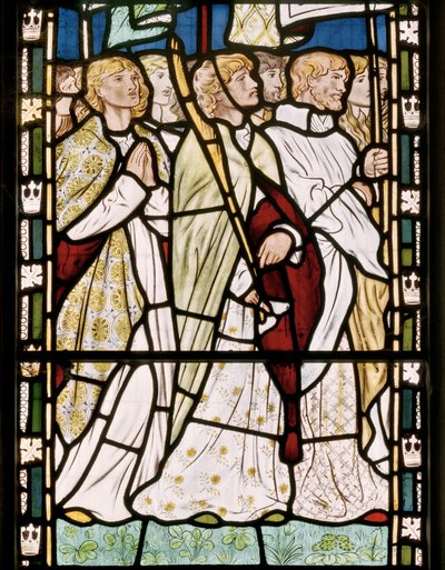 Hellige som bærer bannere, 1865 (farget glass) av Edward Burne Jones