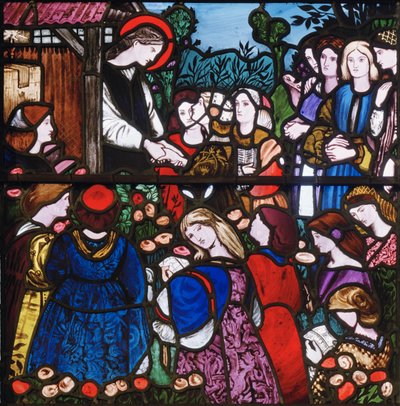 St Frideswide, detalj, 1859 (farget glass) av Edward Burne Jones