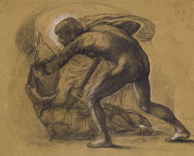 St George and the Dragon (blyant på papir) av Edward Burne Jones