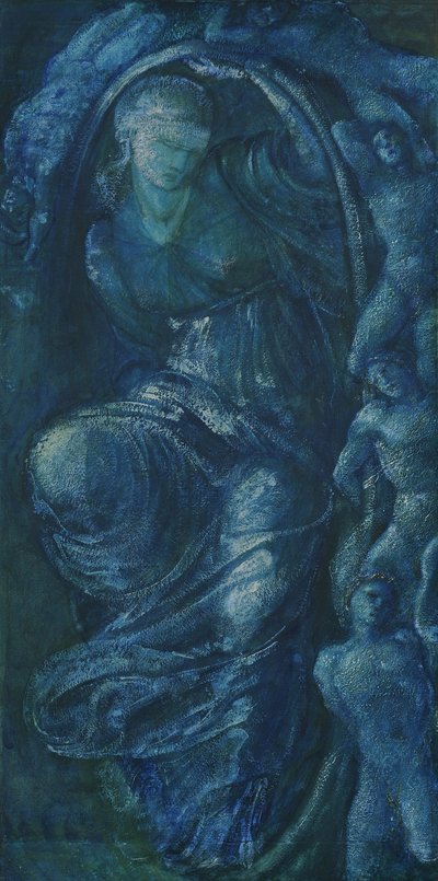 Study for the Wheel of Fortune, 1870 (wc på papir) av Edward Burne Jones