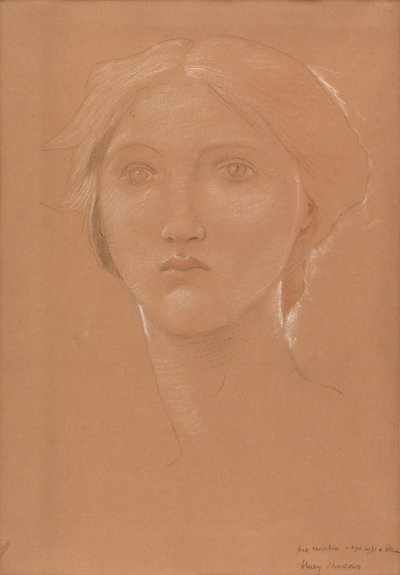 Studie av lederen til Margaret Burne-Jones for 