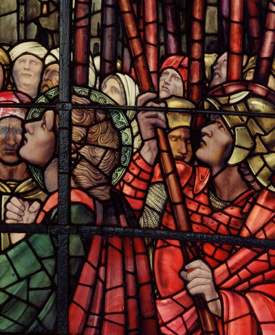 The Crucifixion Window, detalj, 1888 (farget glass) av Edward Burne Jones