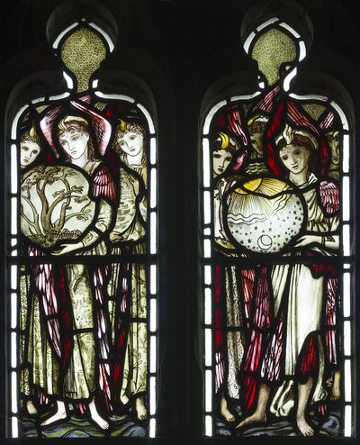 The Days of Creation, 1874 (farget glass) av Edward Burne Jones